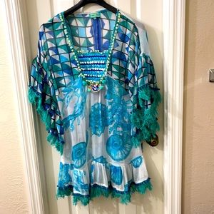 Antica Sartoria one size fringe blouse